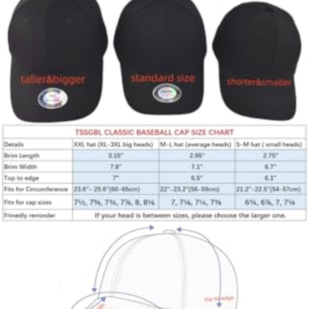 Classic Cotton Baseball Hat Structured Adjustable… - image 7